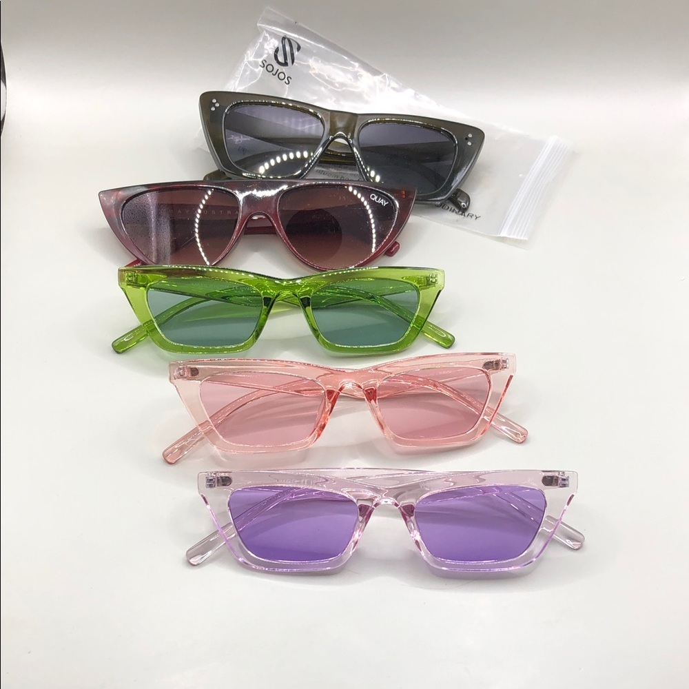 Cat eye sunglasses bundle lot 5 Vanlinker Quay Australia Sojos Trendy Colorful